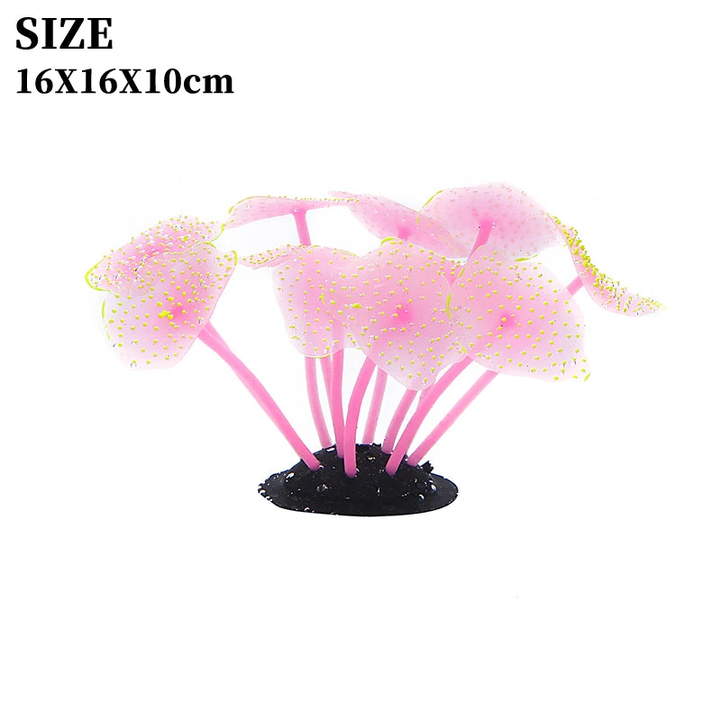 Aquarium Supplies Luminous Coral Simulation Silicone Corals UnderWater Landscape Decor Fish Tank Landscaping Coral Accessories