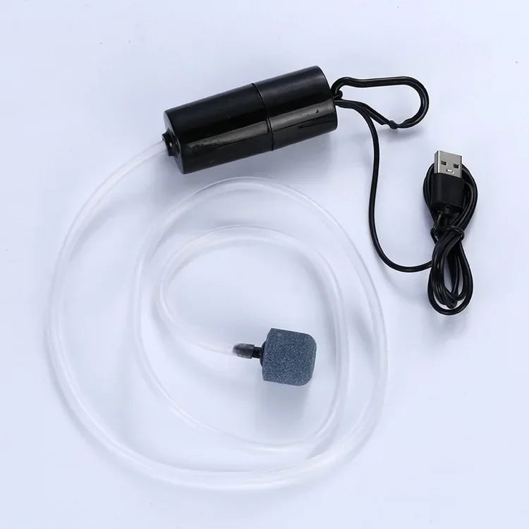 Aquarium Oxygen Air Pump Fish Tank USB Silent Air Compressor Aerator Portable Mini Small Oxygenator Aquarium Accessories 5v 1W