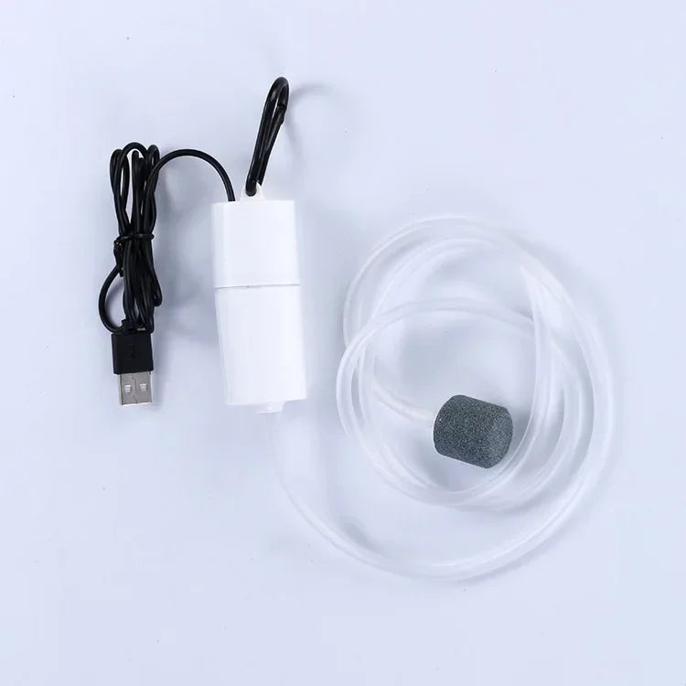 Aquarium Oxygen Air Pump Fish Tank USB Silent Air Compressor Aerator Portable Mini Small Oxygenator Aquarium Accessories 5v 1W