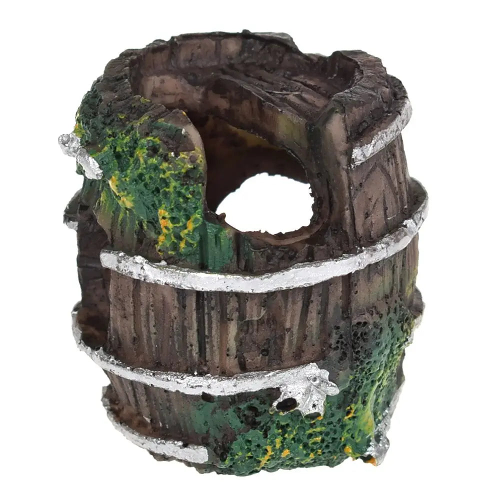 Aquarium Equipment Accessorie Glass Fish Tank Landscaping Decoration Resin Crafts Artificial Antique Barrels Landscaping Decor