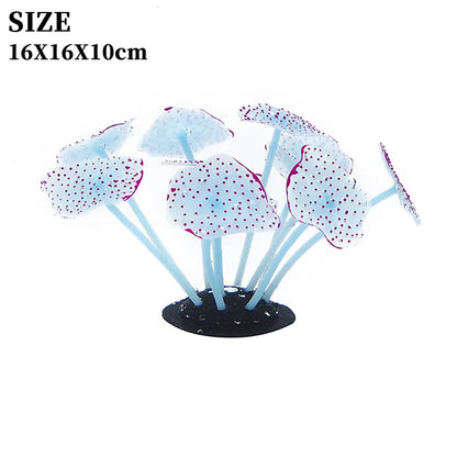 Aquarium Supplies Luminous Coral Simulation Silicone Corals UnderWater Landscape Decor Fish Tank Landscaping Coral Accessories