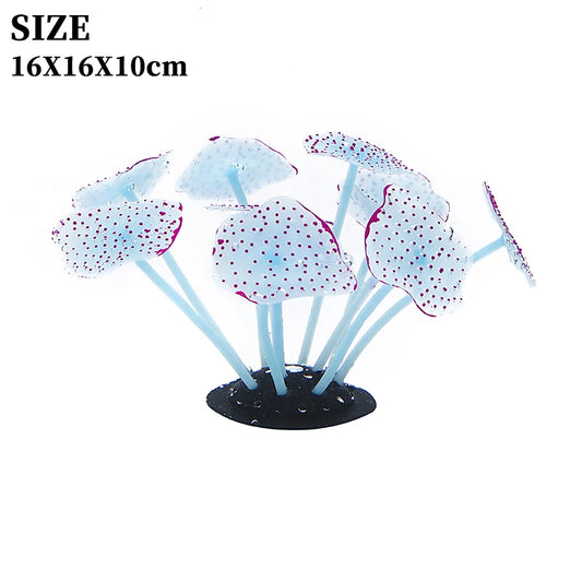 Aquarium Supplies Luminous Coral Simulation Silicone Corals UnderWater Landscape Decor Fish Tank Landscaping Coral Accessories