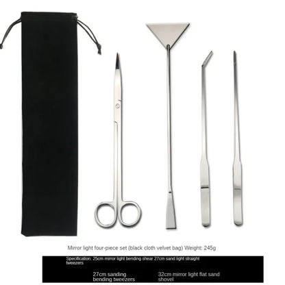Aquascape Tools Aquarium Kit - 4PCS Terrarium Supplies Include Long Tweezers for Terrarium, Feeding Tongs, Aquarium Scissors