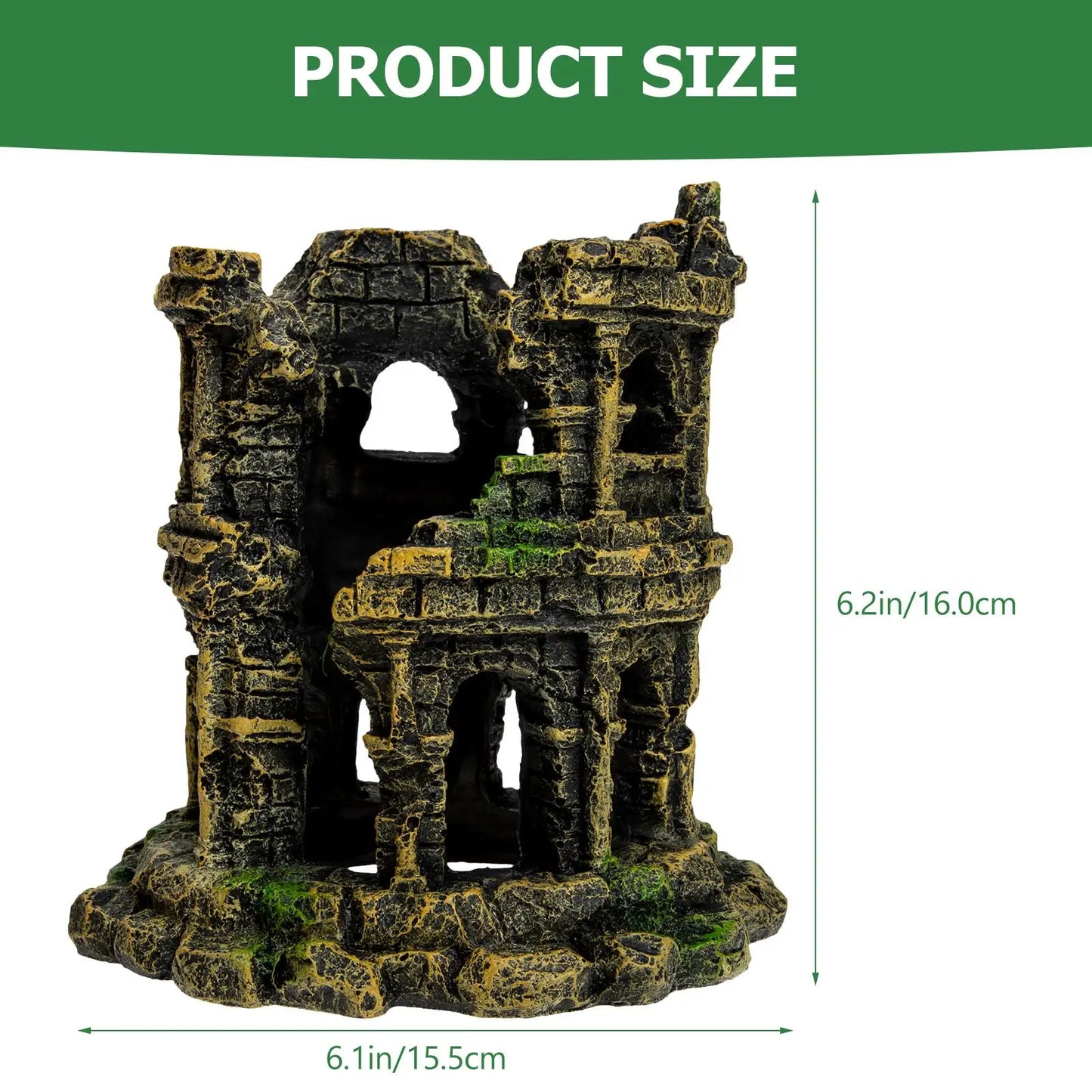 Resin Roman Colosseum Aquarium Decoration Figurine Safe Fish Tank L scape nament Pet Supplies Underwater Craft