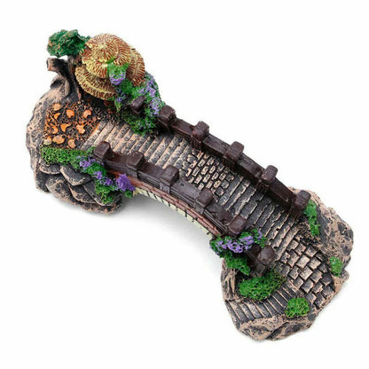 Aquarium Accessories Arbor Tree Plant Fake Landscaping Fish Tank Ornament Artificial Bridge Rockery Resin Aquarium Ornaments