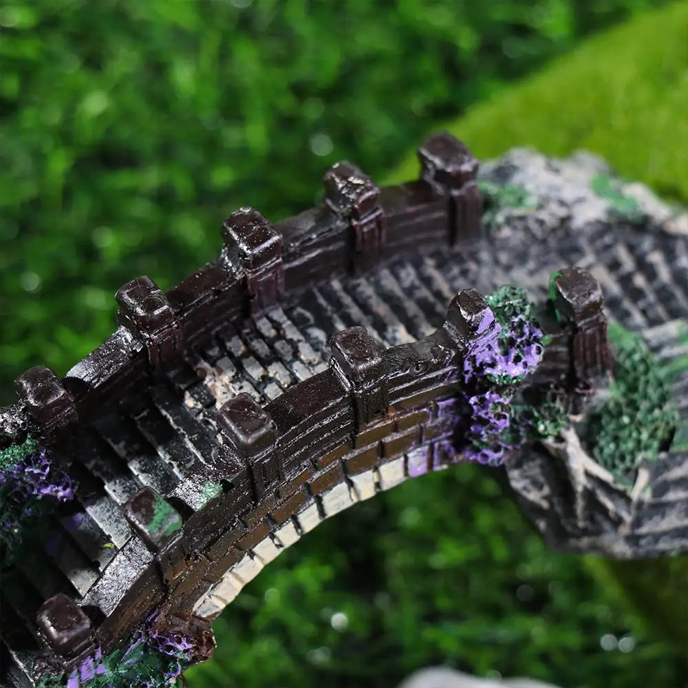 Aquarium Accessories Arbor Tree Plant Fake Landscaping Fish Tank Ornament Artificial Bridge Rockery Resin Aquarium Ornaments