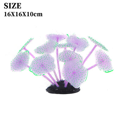 Aquarium Supplies Luminous Coral Simulation Silicone Corals UnderWater Landscape Decor Fish Tank Landscaping Coral Accessories