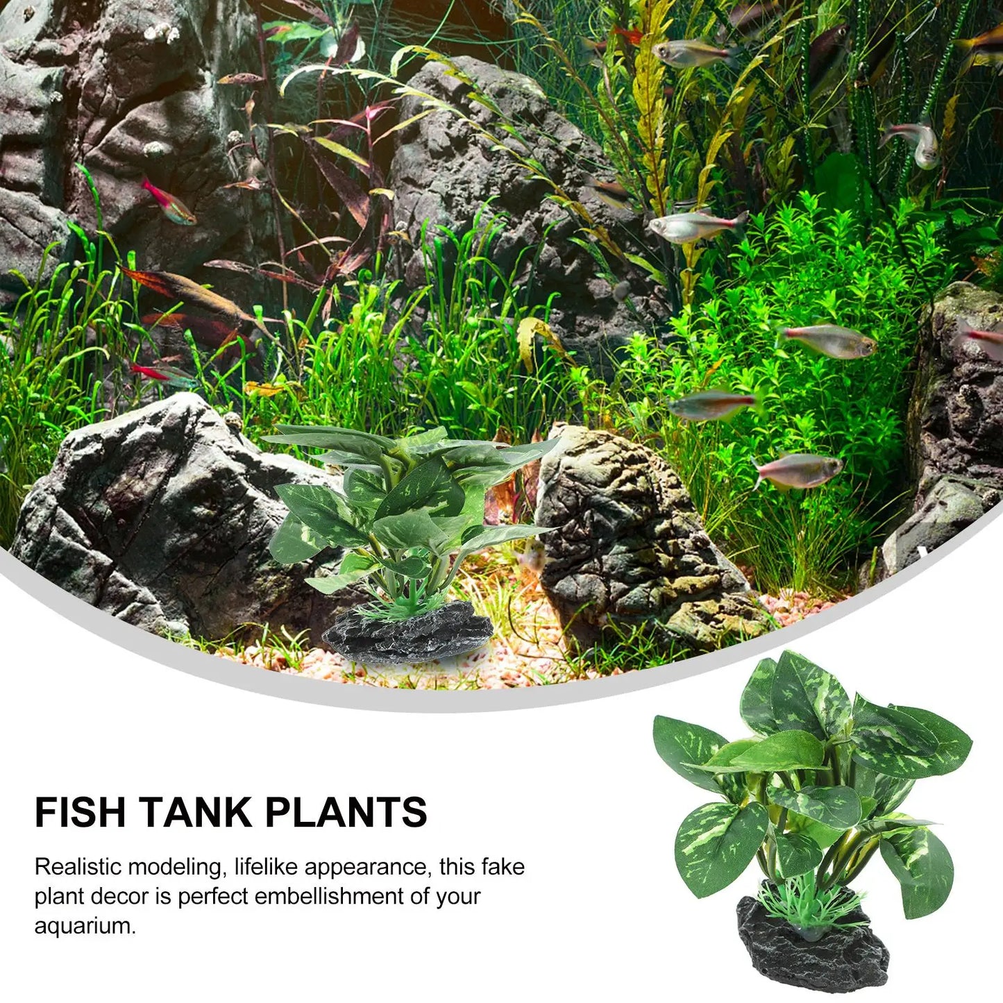 Premium Artificial Plant Decoration For Tank Aquarium Plants Decor Accessories Supplies nament Faux Fake Plastics Aquatic Pet
