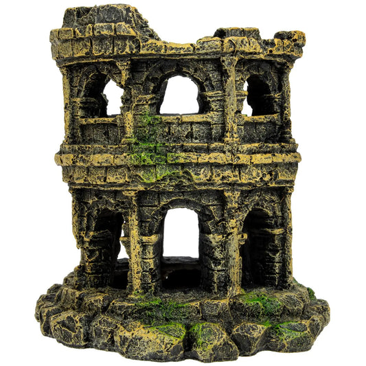 Resin Roman Colosseum Aquarium Decoration Figurine Safe Fish Tank L scape nament Pet Supplies Underwater Craft