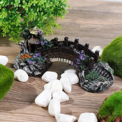 Aquarium Accessories Arbor Tree Plant Fake Landscaping Fish Tank Ornament Artificial Bridge Rockery Resin Aquarium Ornaments