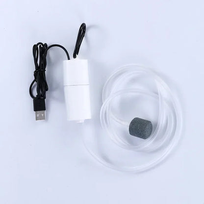Aquarium Oxygen Air Pump Fish Tank USB Silent Air Compressor Aerator Portable Mini Small Oxygenator Aquarium Accessories 5v 1W